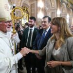 El gobernador y la Senadora Claudia Ledesma participaron de la ceremonia de traspaso de la Sede Primada de la Iglesia Católica Argentina