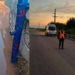 Alerta en la Ruta 92: operativo de control en el puente del río Salado por la crecida
