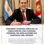 El senador Zamora presentó un proyecto para crear la Cámara Federal de Apelaciones en Santiago del Estero